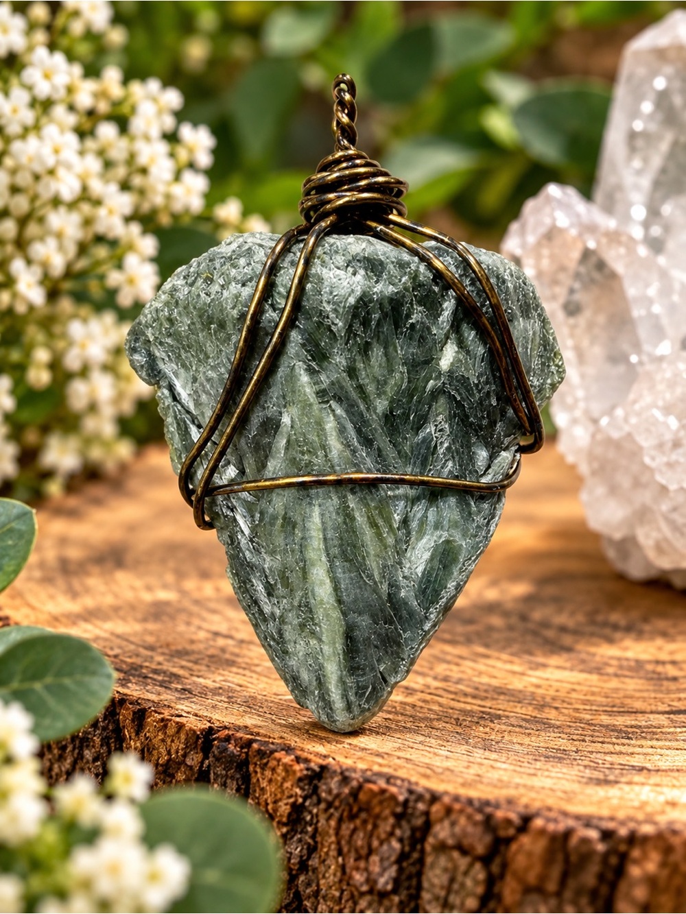 Seraphinite Hand Wrapped Pendants